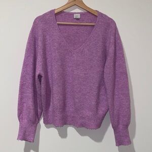 a new day Lavender V-Neck Sweater